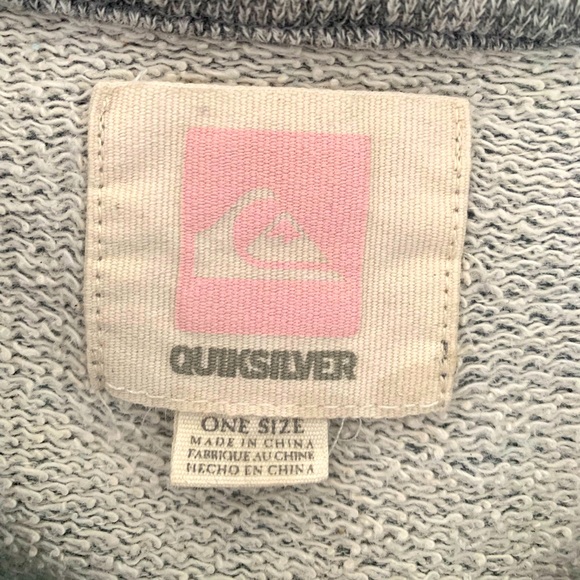 Quiksilver Gray Hooded Poncho with Toggle Buttons Front Kangaroo Pocket One Size - Picture 3 of 10